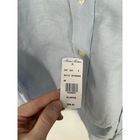 Brooks Brothers Long Sleeve Button Down The Original Polo Shirt Stretch Slim Fit - Picture 5 of 7